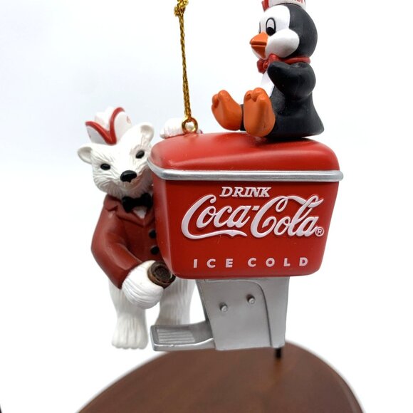 Lot of 3 Coca-Cola Christmas Ornaments Snowman Bag of Coke Polar Bear Penguin - Picture 9 of 13